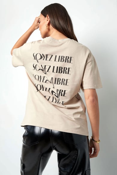 T-shirt soyez libre - beige h5 Immagine8